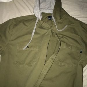 Olive green hooded family